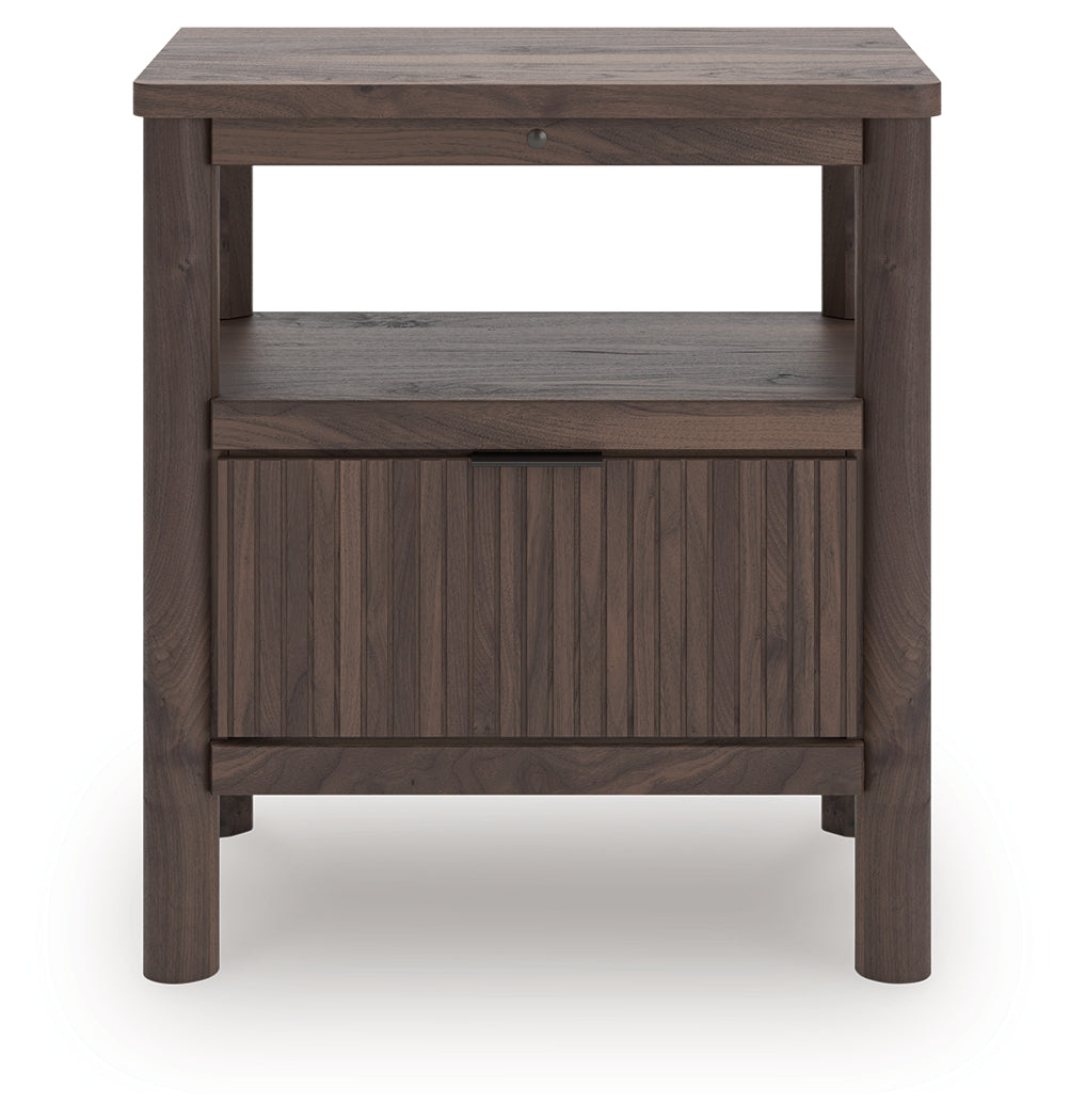 Lullora Furniture - Ashley Furniture - Pamytta Bedroom - One Drawer Night Stand / Brown - PCB2614-91