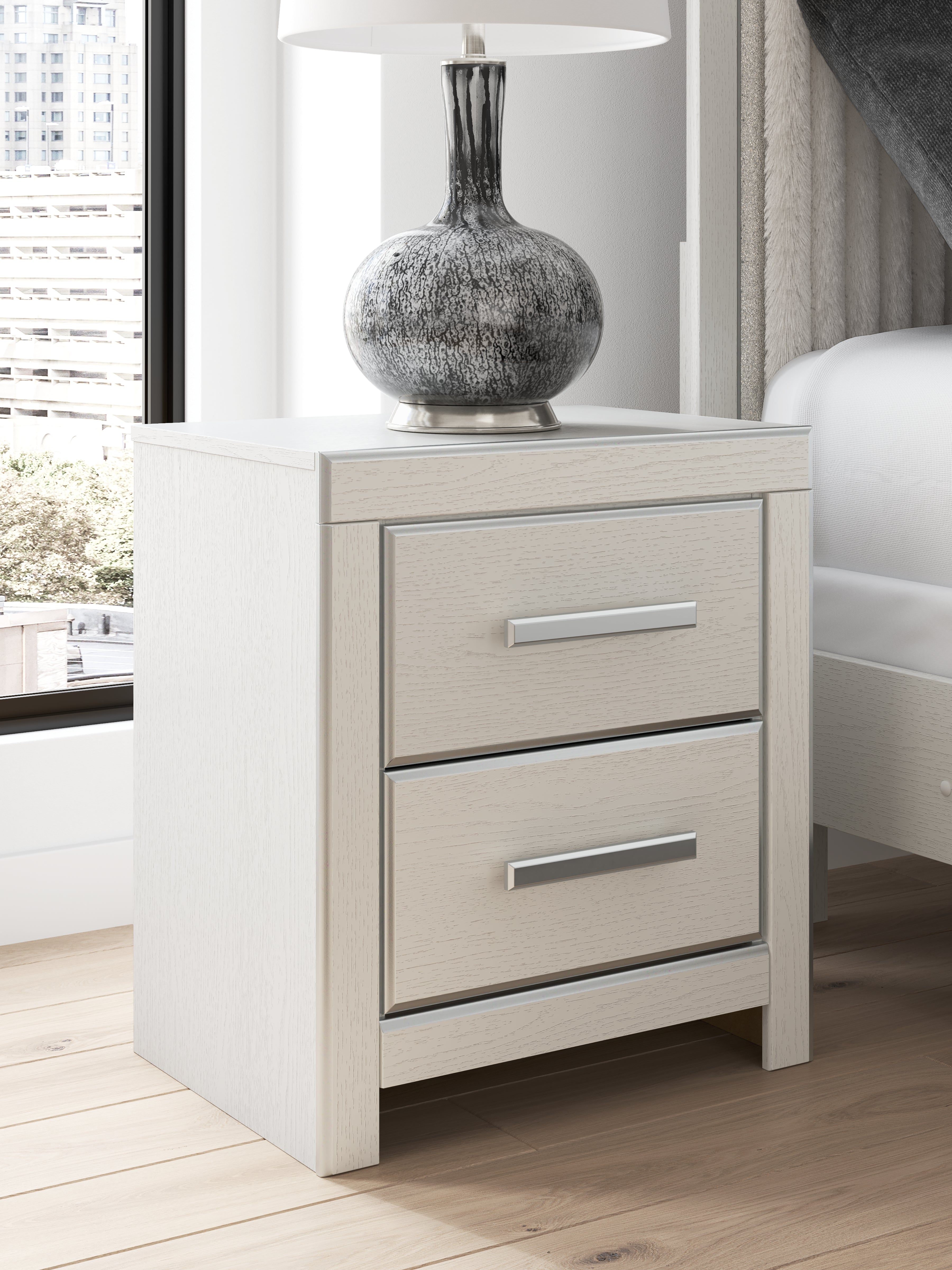 Lullora Furniture - Ashley Furniture - Zuraleus Bedroom - Two Drawer Night Stand / White - PCB3381-92