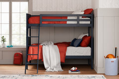 Lullora Furniture - Ashley Furniture - Nextonfort Bedroom - Twin over Twin Bunk Bed / Blue - B396B2