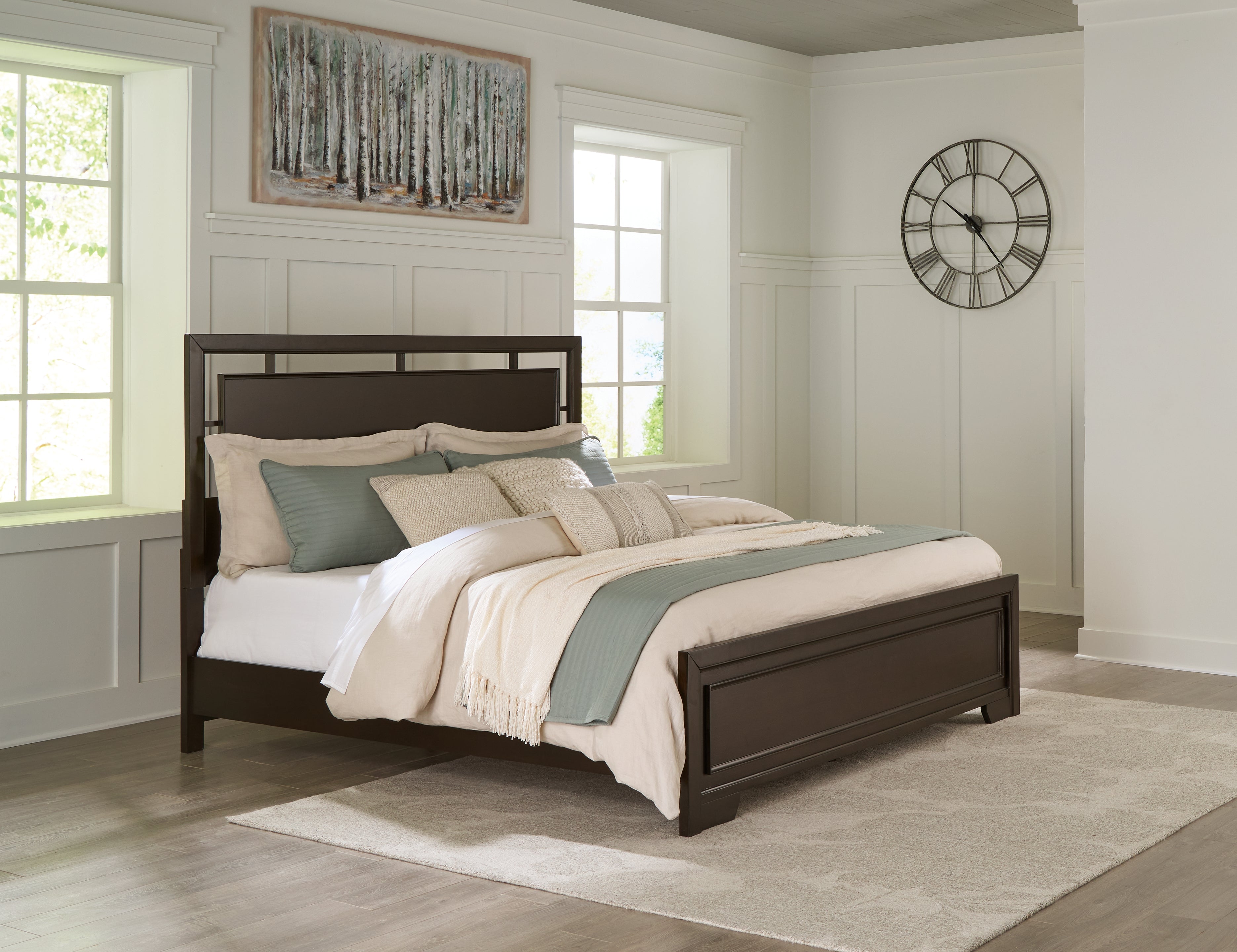 Lullora Furniture - Ashley Furniture - Covetown Bedroom - California King Panel Bed / Dark Brown - B441B9