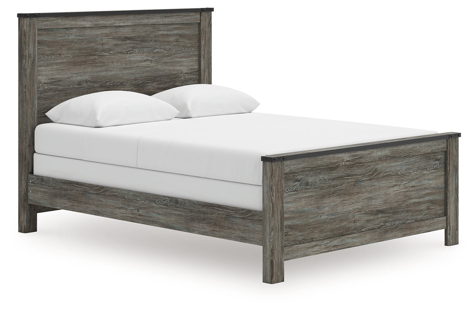 Lullora Furniture - Ashley Furniture - Frandern Bedroom - Queen Panel Bed / Black/Gray - B4480B21