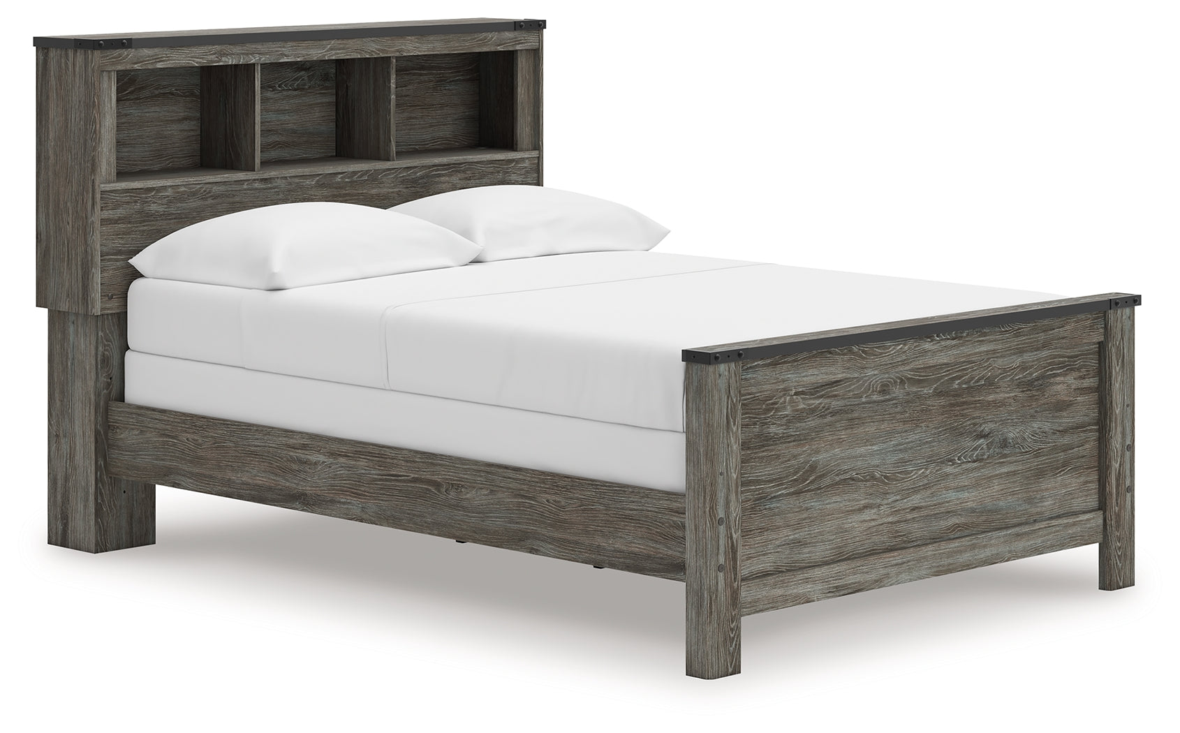 Lullora Furniture - Ashley Furniture - Frandern Bedroom - Full Bookcase Panel Bed / Gray - B4480B3