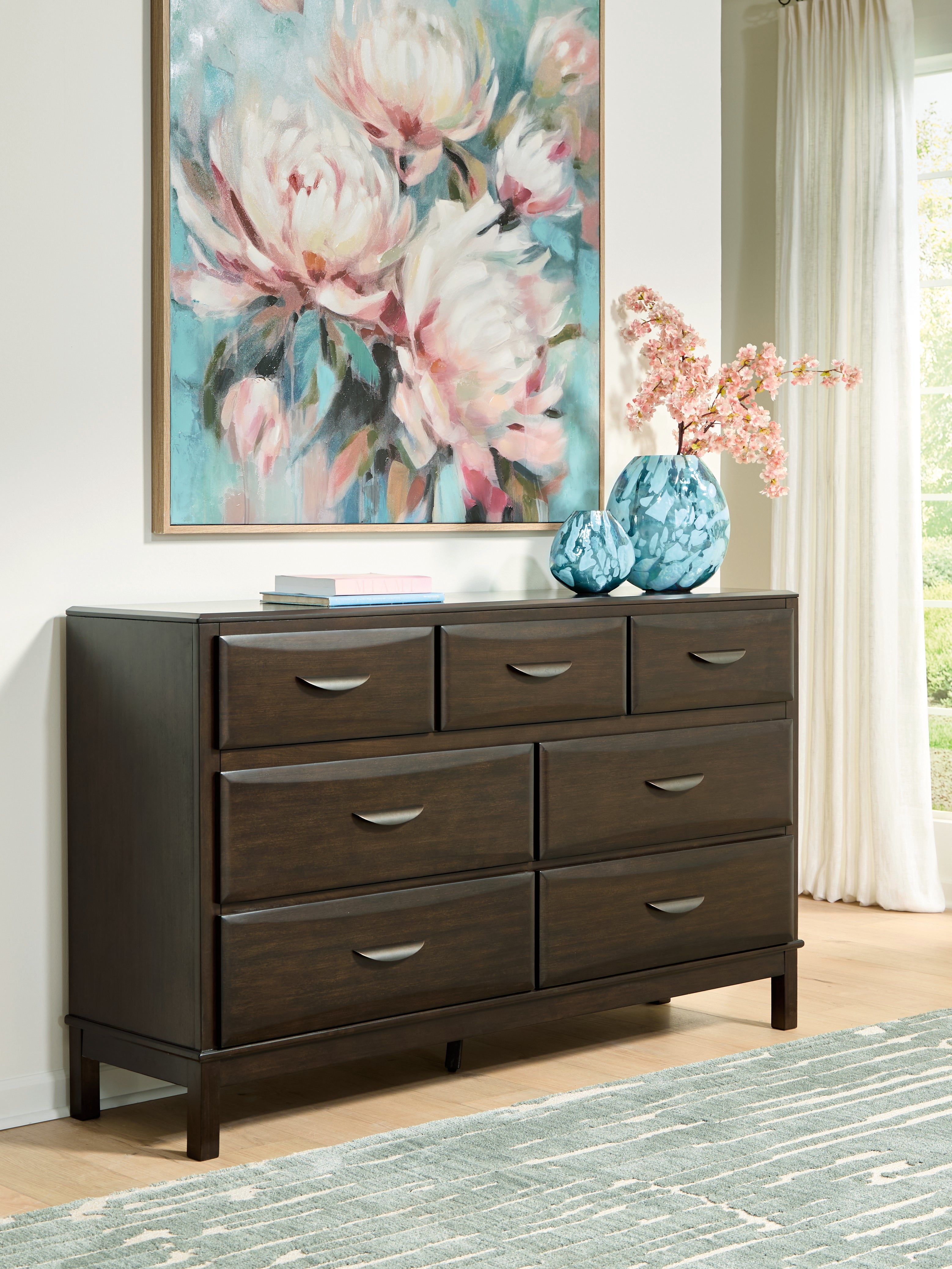 Lullora Furniture - Ashley Furniture - Vanmore Bedroom - Dresser / Dark Brown - B479-31