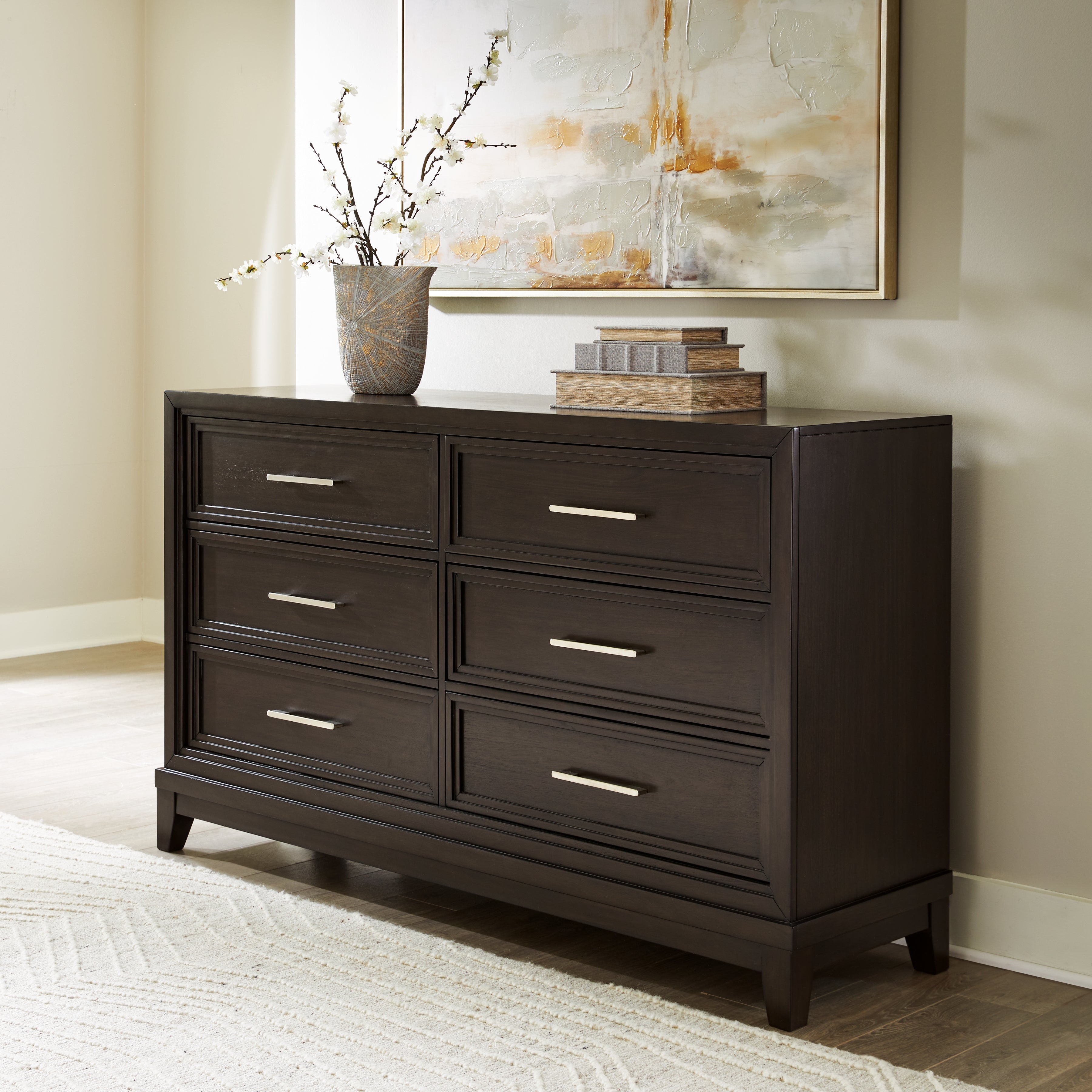 Lullora Furniture - Ashley Furniture - Neymorton Bedroom - Dresser / Dark Grayish Brown - B618-31