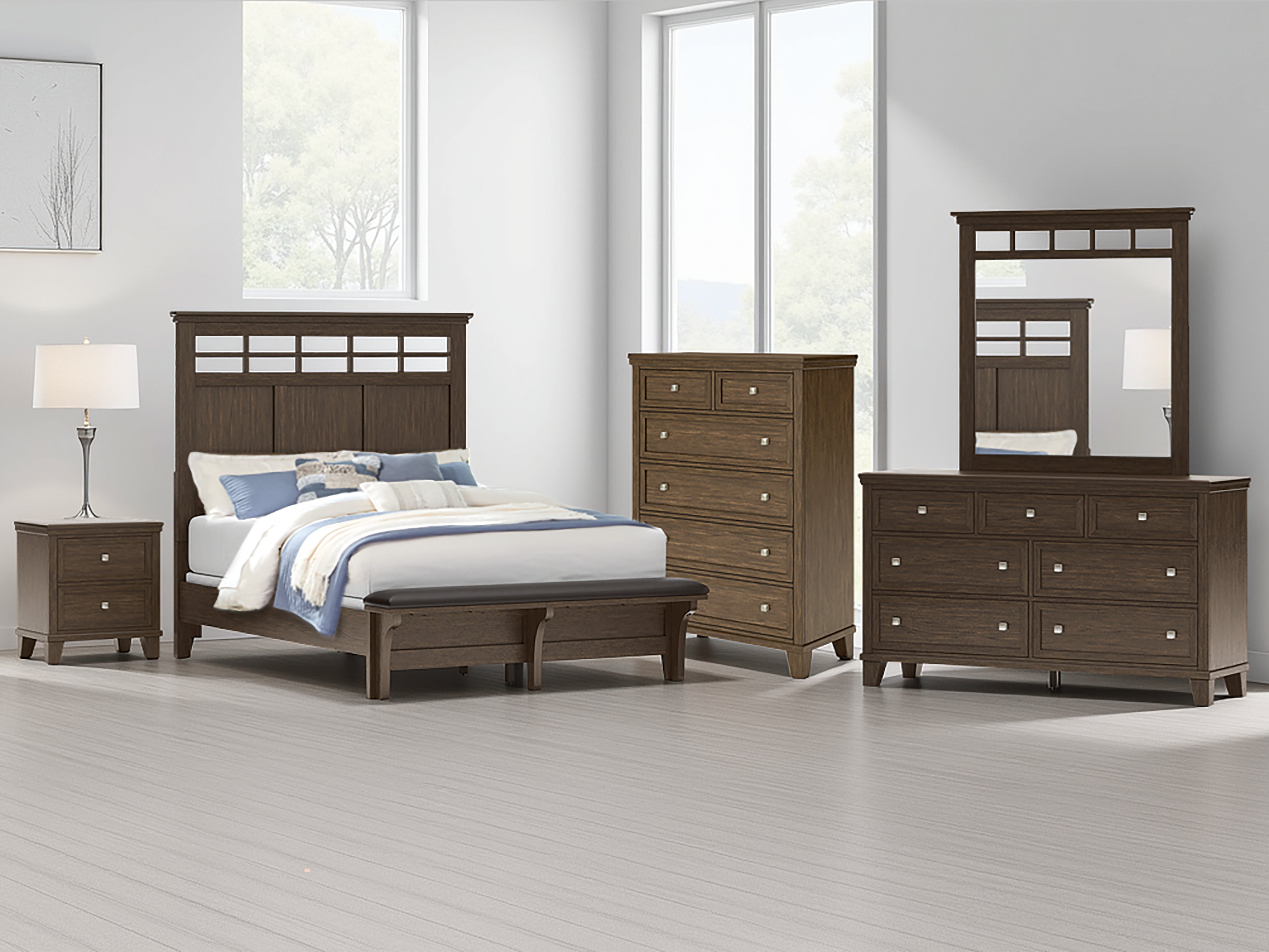 Lullora Furniture - Ashley Furniture - Shawbeck Bedroom - Queen Panel Bed / Dark Brown - B625B2