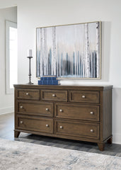 Lullora Furniture - Ashley Furniture - Shawbeck Bedroom - California King Panel Bed / Dark Brown - B625B5