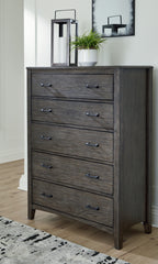 Lullora Furniture - Ashley Furniture - Montillan Bedroom - King Panel Bed / Grayish Brown - B651B4