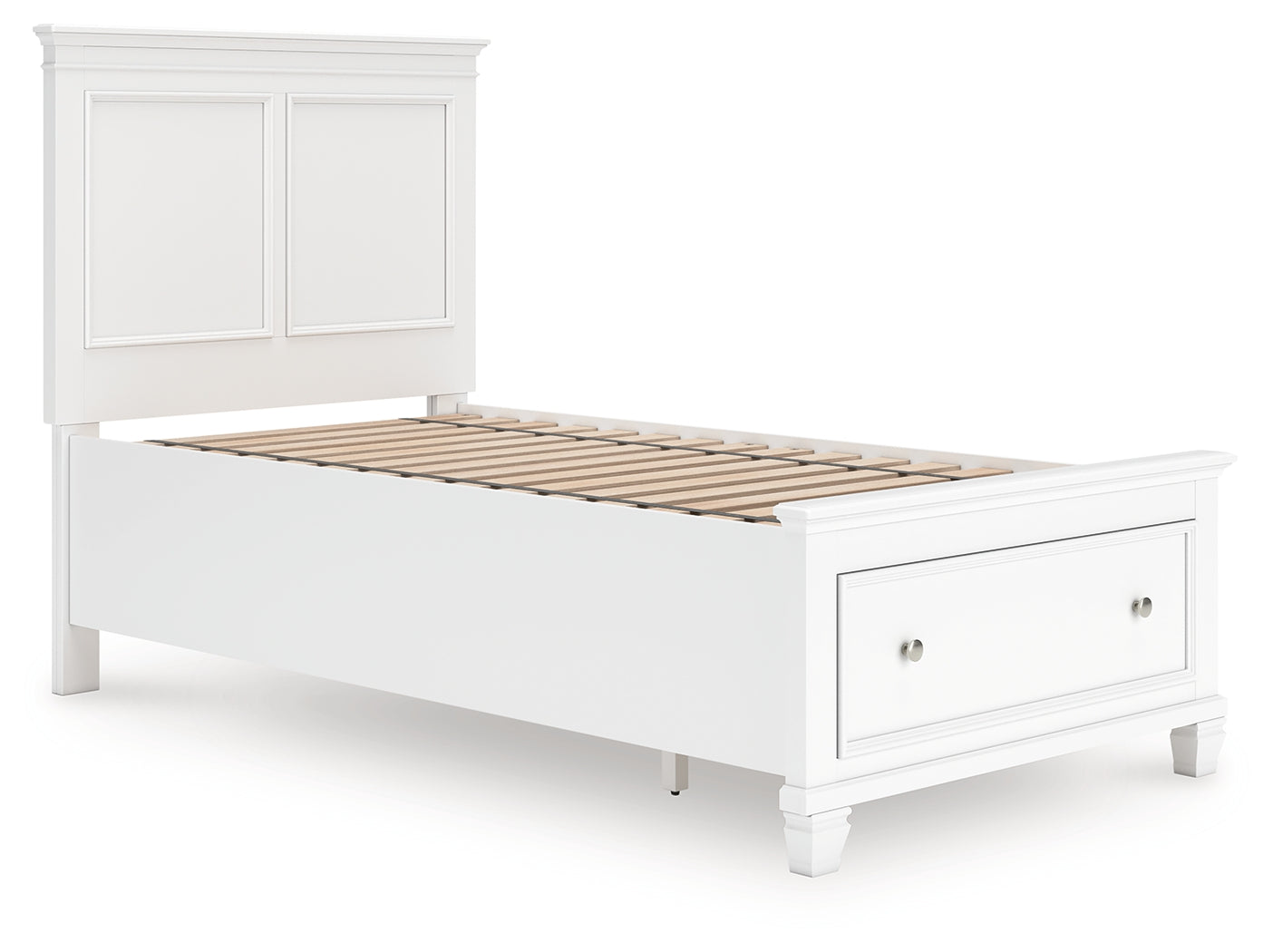 Lullora Furniture - Ashley Furniture - Fortman Bedroom - Twin Panel Storage Bed / White - B680B24