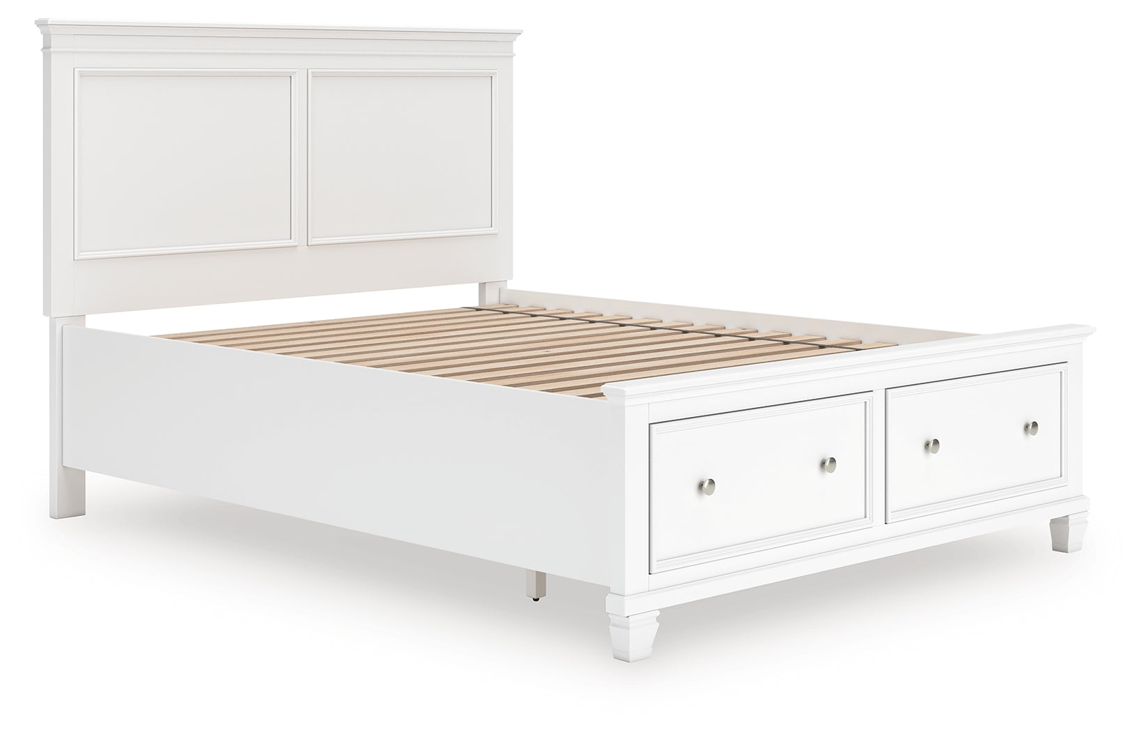 Lullora Furniture - Ashley Furniture - Fortman Bedroom - Queen Panel Storage Bed / White - B680B20