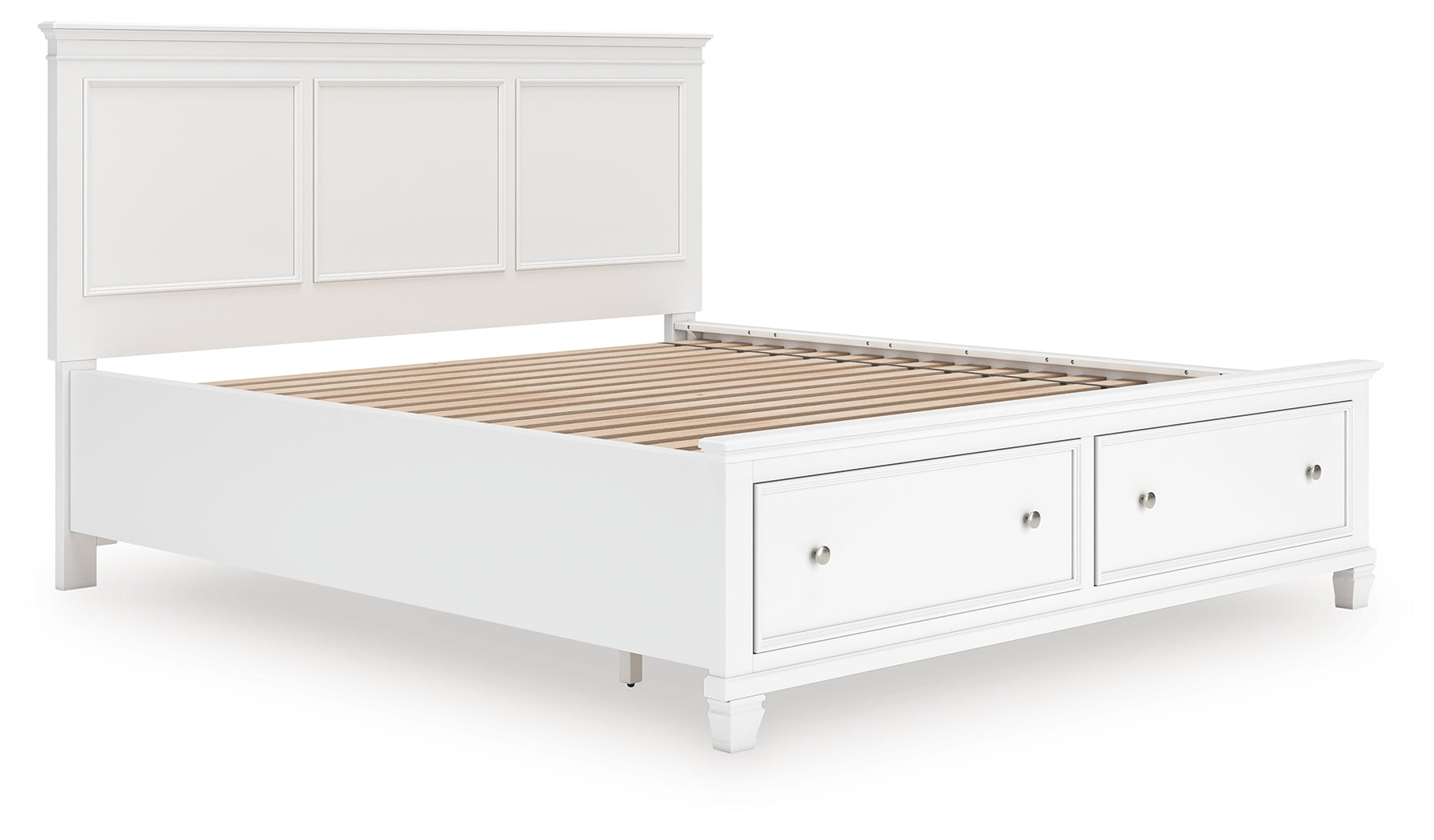 Lullora Furniture - Ashley Furniture - Fortman Bedroom - California King Panel Storage Bed / White - B680B23