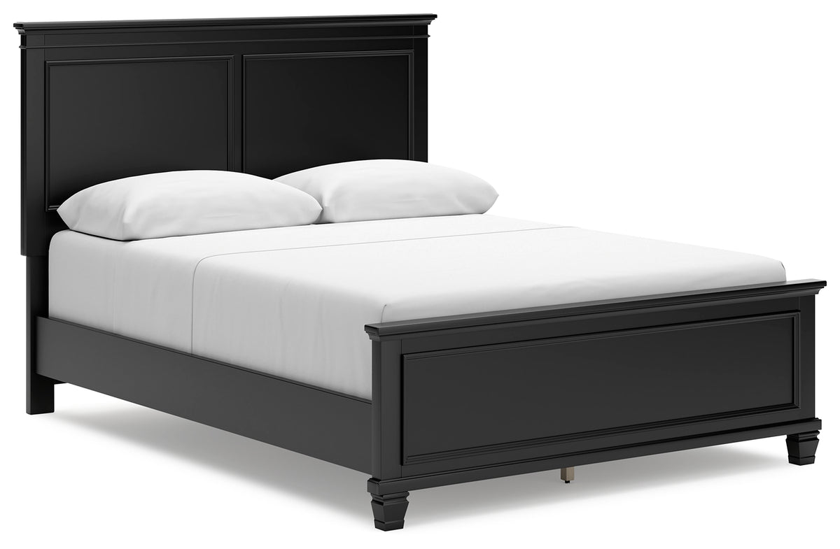 Lullora Furniture - Ashley Furniture - Lanolee Bedroom - California King Panel Storage Bed / Black - B687B20