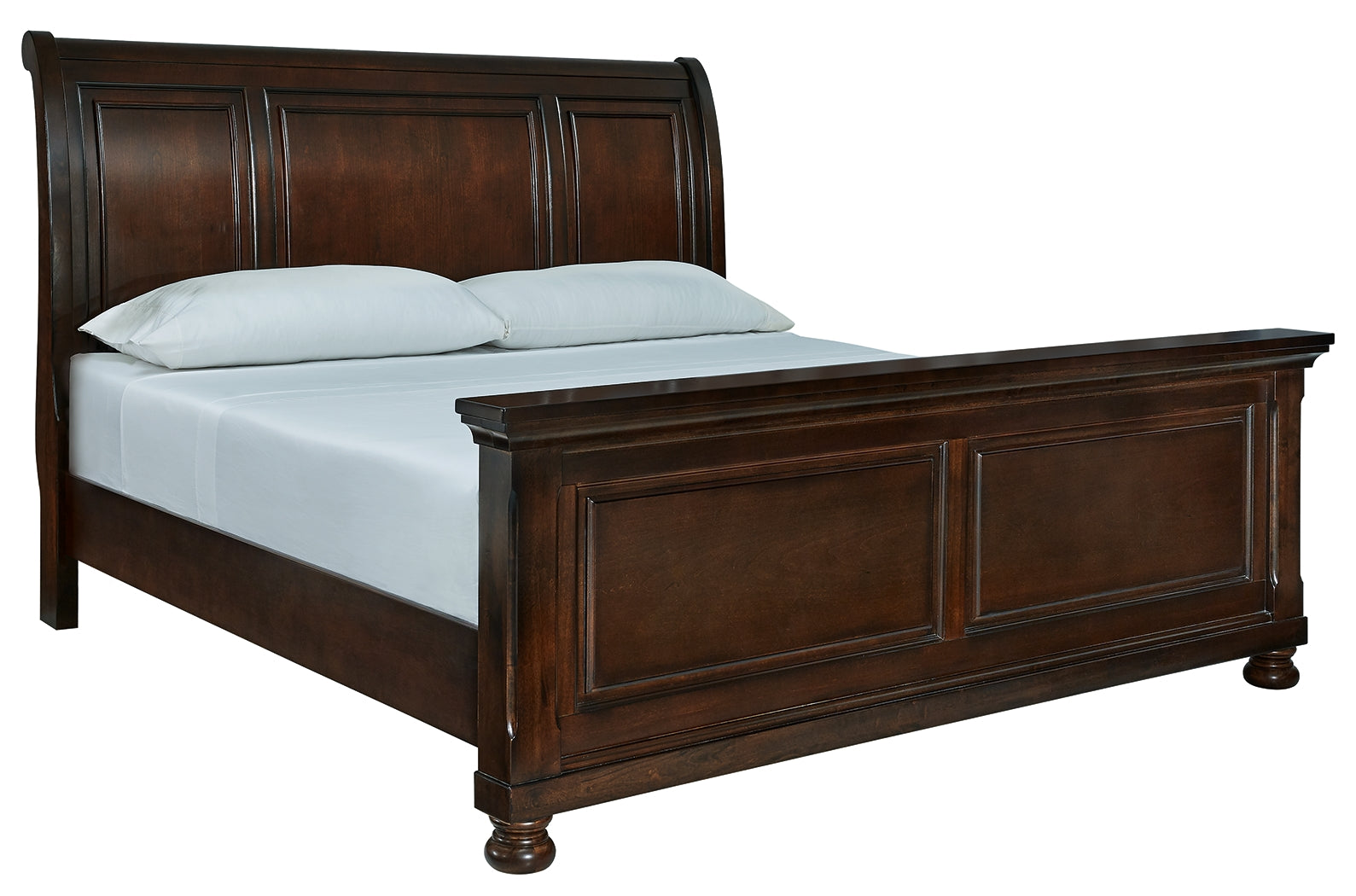 Lullora Furniture - Ashley Furniture - Porter Bedroom - King Sleigh Bed / Rustic Brown - B697B49