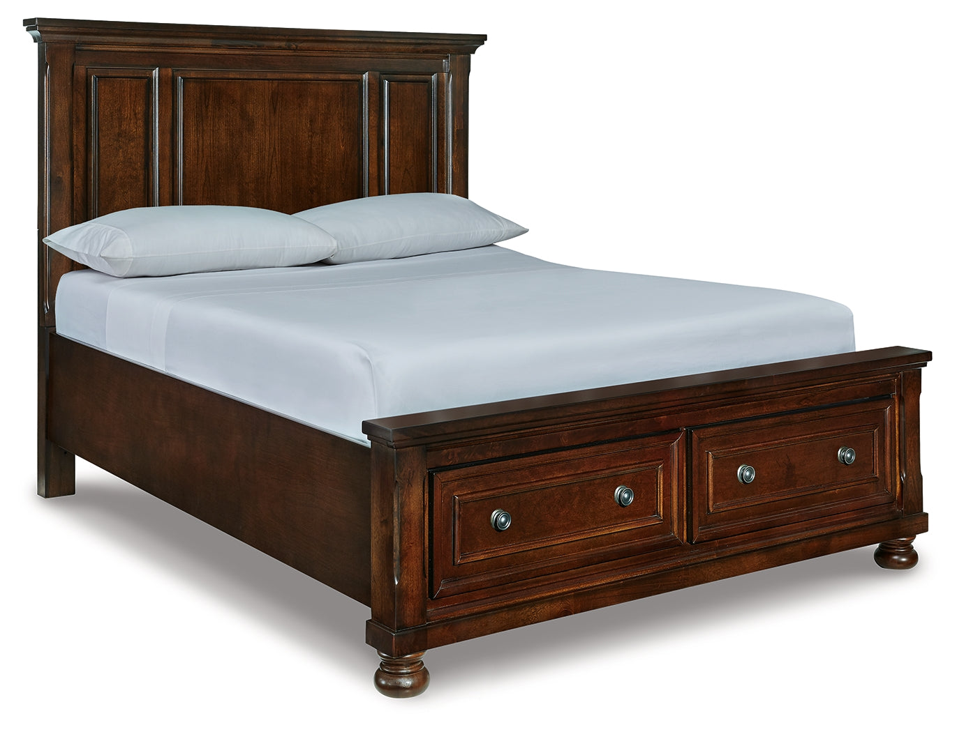 Lullora Furniture - Ashley Furniture - Porter Bedroom - Queen Panel Storage Bed / Rustic Brown - B697B42