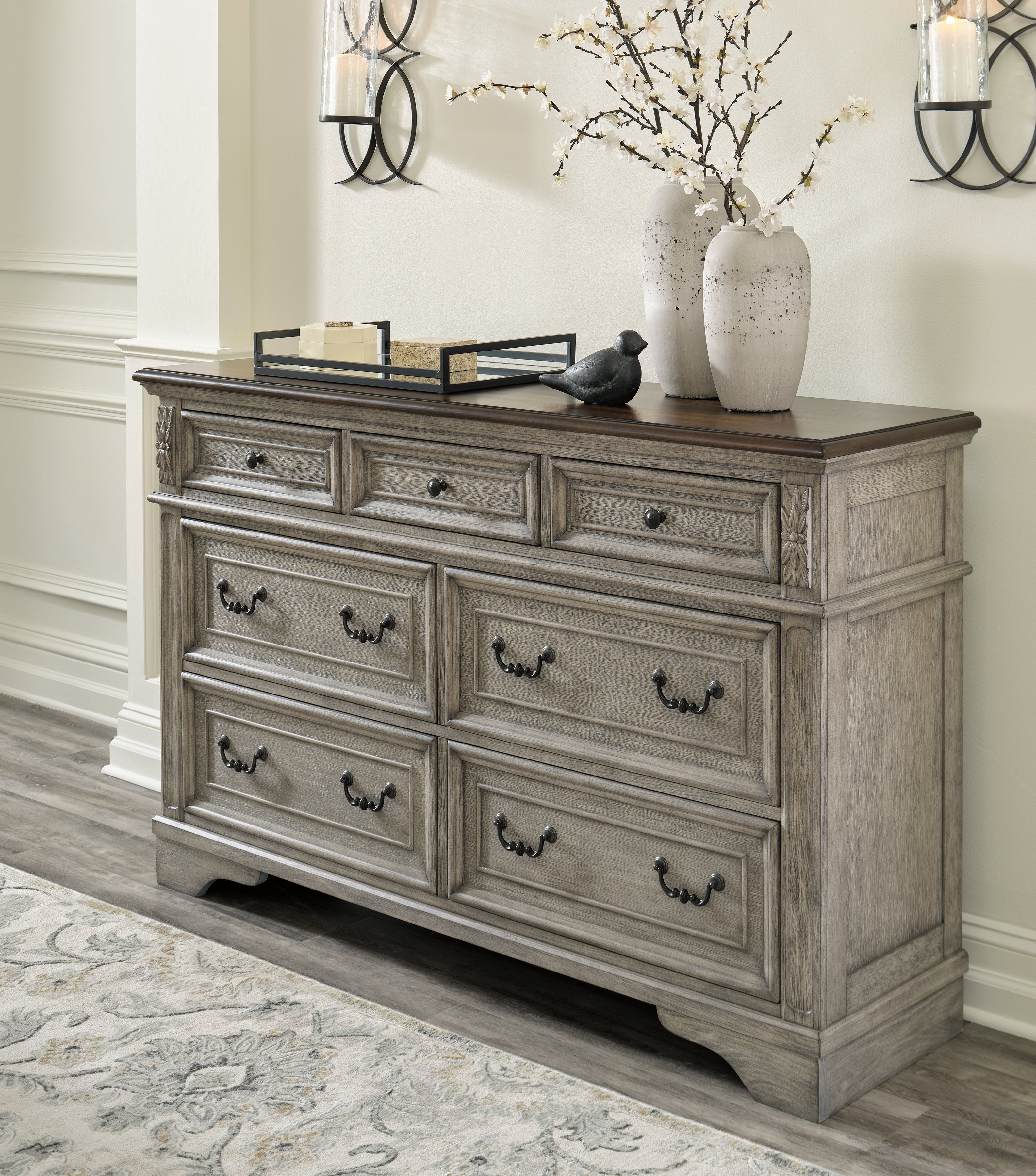 Lullora Furniture - Ashley Furniture - Lodenbay Bedroom - Dresser / Antique Gray/Brown - B751-31