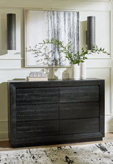 Lullora Furniture - Ashley Furniture - Londer Bedroom - Dresser / Black - B768-31