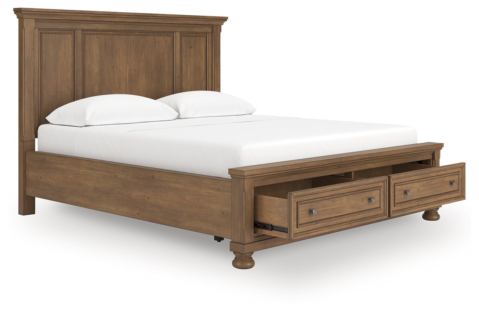 Lullora Furniture - Ashley Furniture - Feddinger Bedroom - California King Panel Storage Bed / Medium Brown - PCB779B13