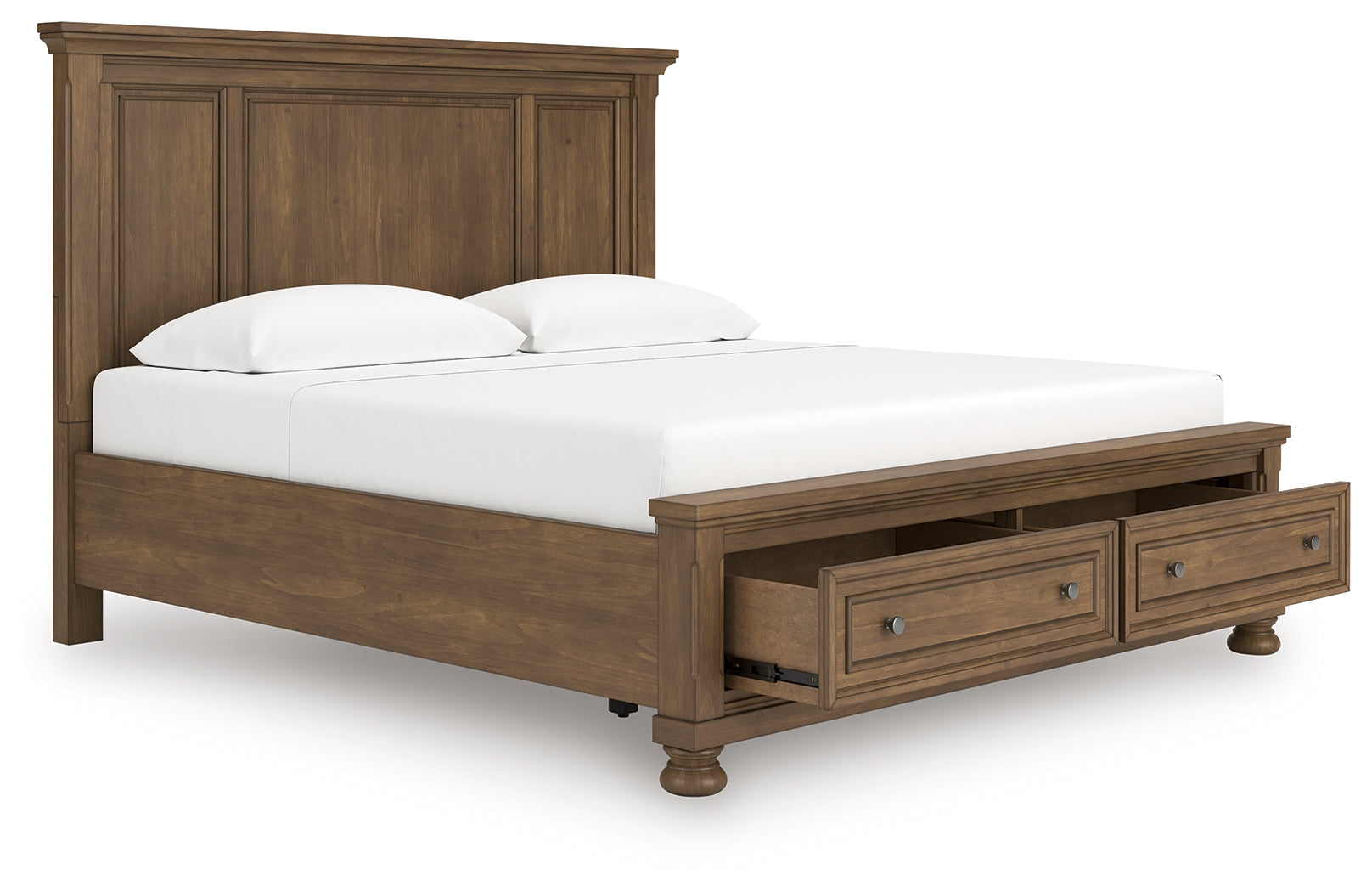 Lullora Furniture - Ashley Furniture - Feddinger Bedroom - King Panel Storage Bed / Medium Brown - PCB779B12