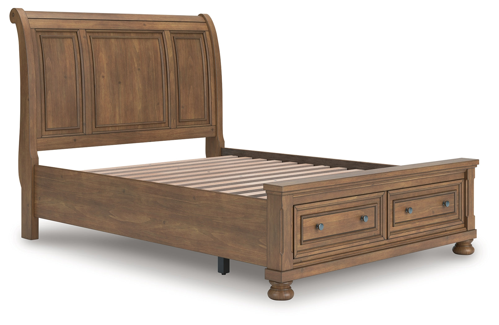 Lullora Furniture - Ashley Furniture - Feddinger Bedroom - Queen Storage Sleigh Bed / Medium Brown - PCB779B4