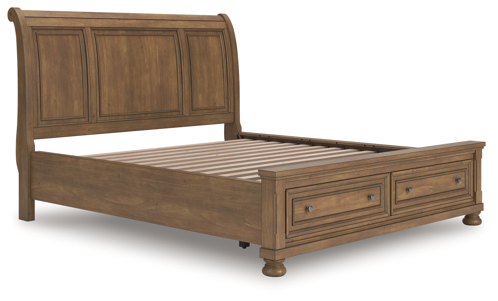 Lullora Furniture - Ashley Furniture - Feddinger Bedroom - California King Storage Sleigh Bed / Medium Brown - PCB779B9