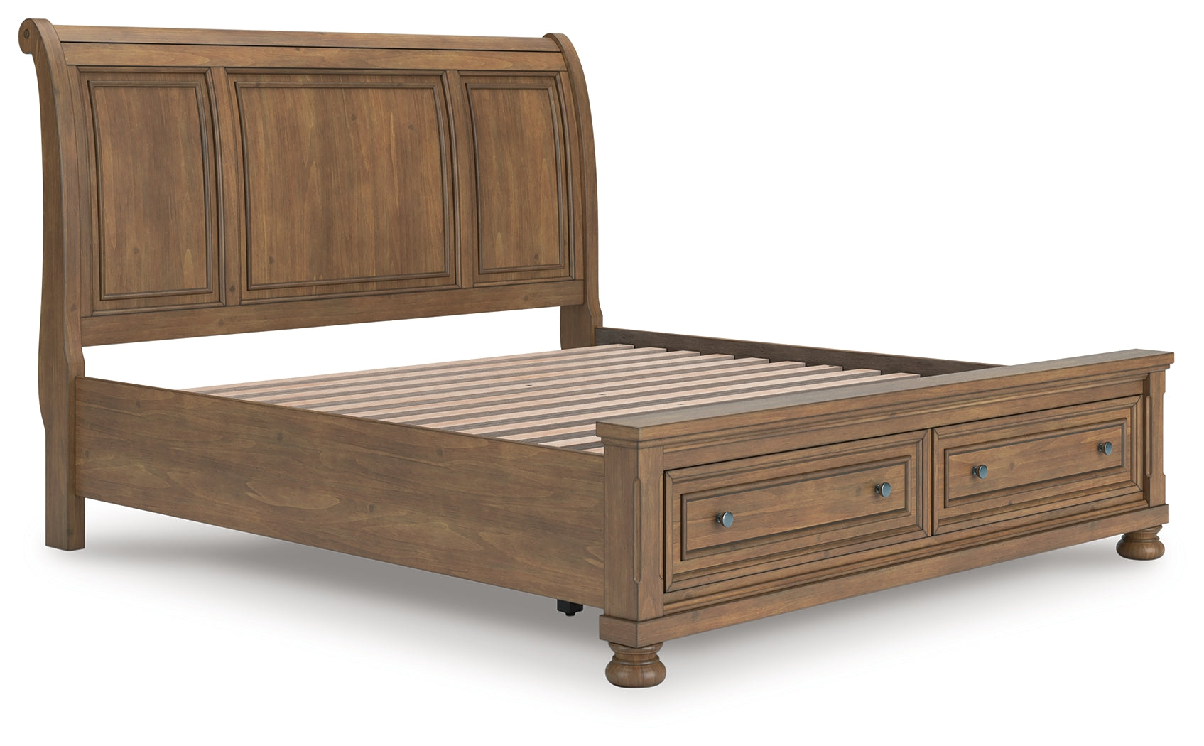 Lullora Furniture - Ashley Furniture - Feddinger Bedroom - King Storage Sleigh Bed / Medium Brown - PCB779B8
