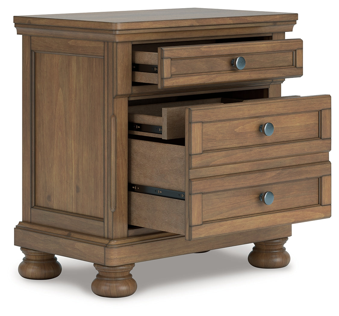 Lullora Furniture - Ashley Furniture - Feddinger Bedroom - Two Drawer Night Stand / Medium Brown - PCB779-92