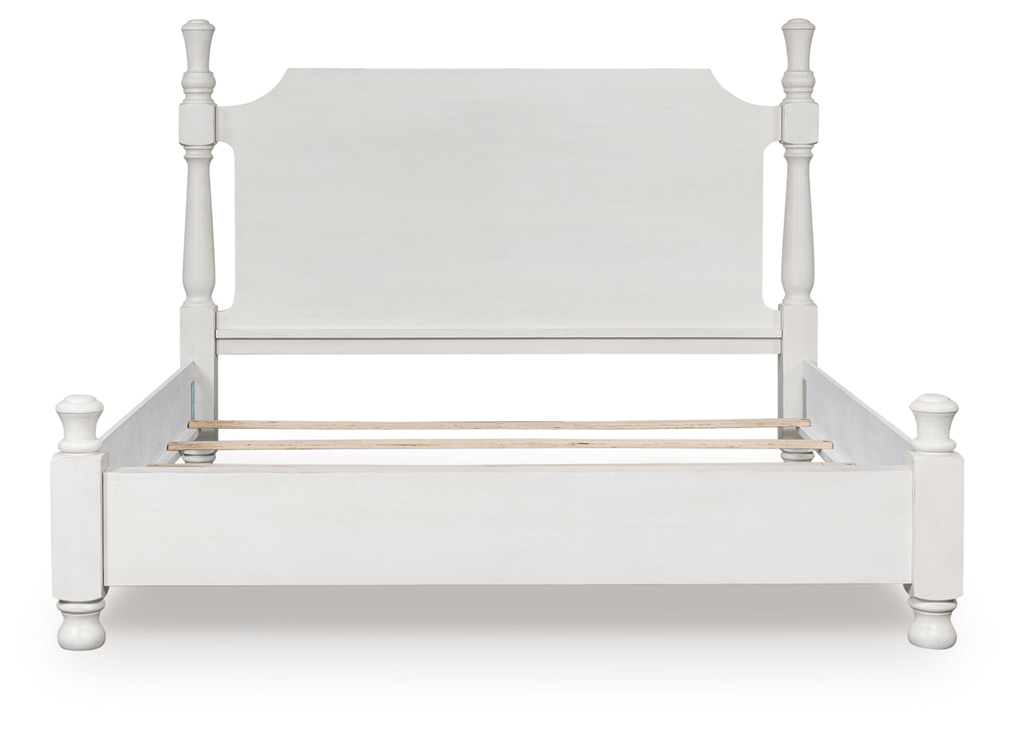 Lullora Furniture - Ashley Furniture - Rowlenstown Bedroom - California King Poster Bed / Antique White - PCB823B5