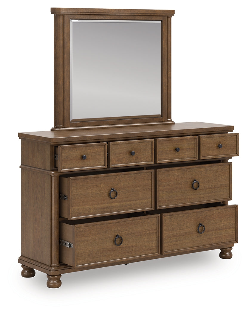 Lullora Furniture - Ashley Furniture - Rowlenstown Bedroom - Dresser and Mirror / Brown - PCB824B1