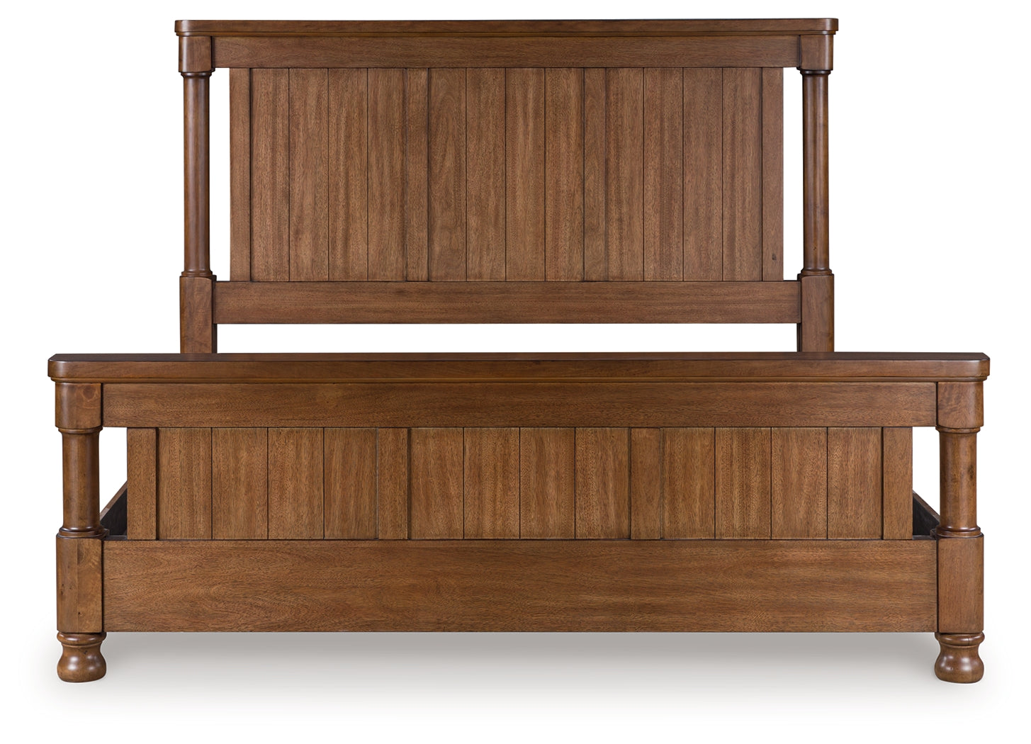 Lullora Furniture - Ashley Furniture - Rowlenstown Bedroom - California King Poster Bed / Brown - PCB824B5