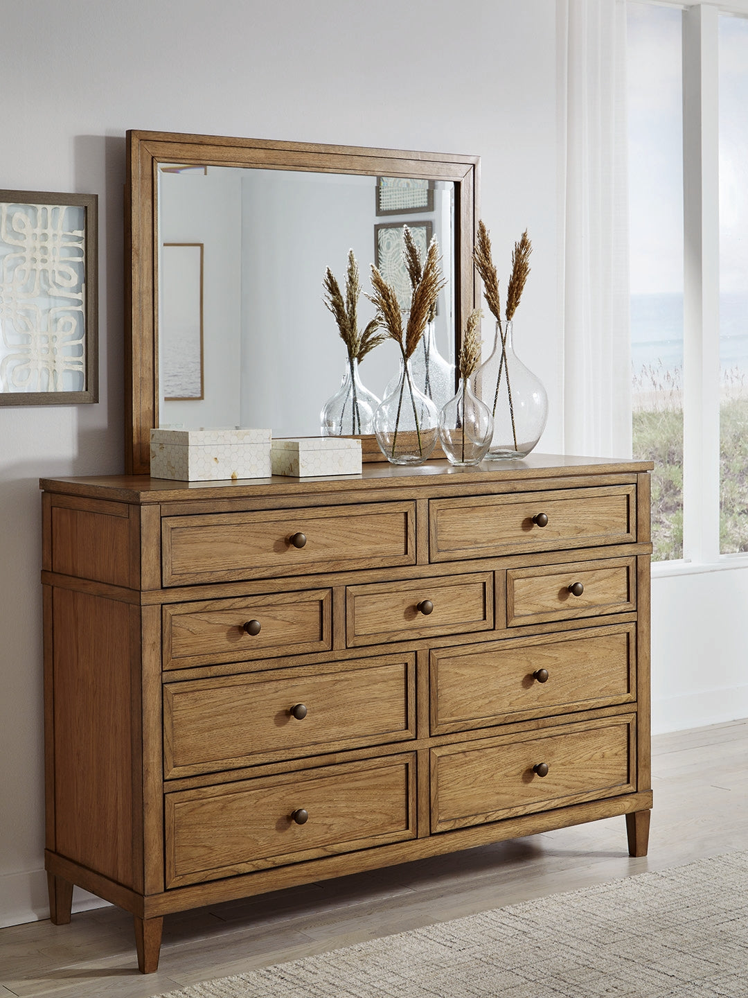 Lullora Furniture - Ashley Furniture - Sharlance Bedroom - Dresser and Mirror / Brown - B895B1