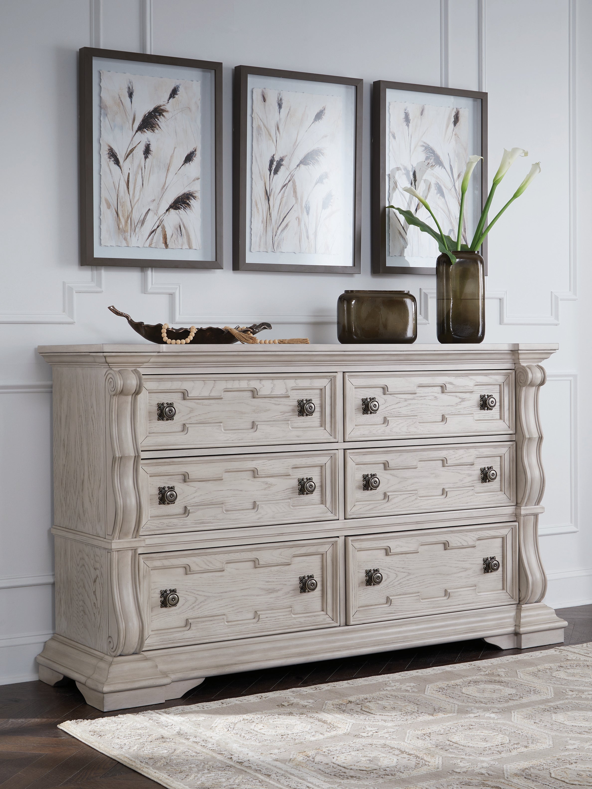 Lullora Furniture - Ashley Furniture - Bruchandi Bedroom - Dresser / Antique White - PCB948-31