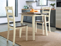 Lullora Furniture - Ashley Furniture - Woodanville Dining Room - Dining Chair (Set of 2) / Cream/Brown - D335-01X2