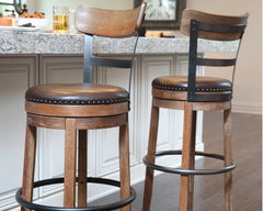 Lullora Furniture - Ashley Furniture - Pinnadel Dining Room - Bar Height Bar Stool (Set of 2) / Grayish Brown - D542-130X2