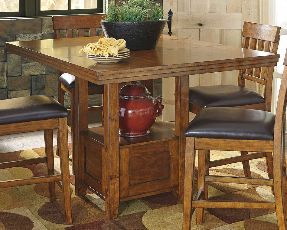 Lullora Furniture - Ashley Furniture - Ralene Dining Room - Counter Height Barstool (Set of 2) / Medium Brown - D594-224X2