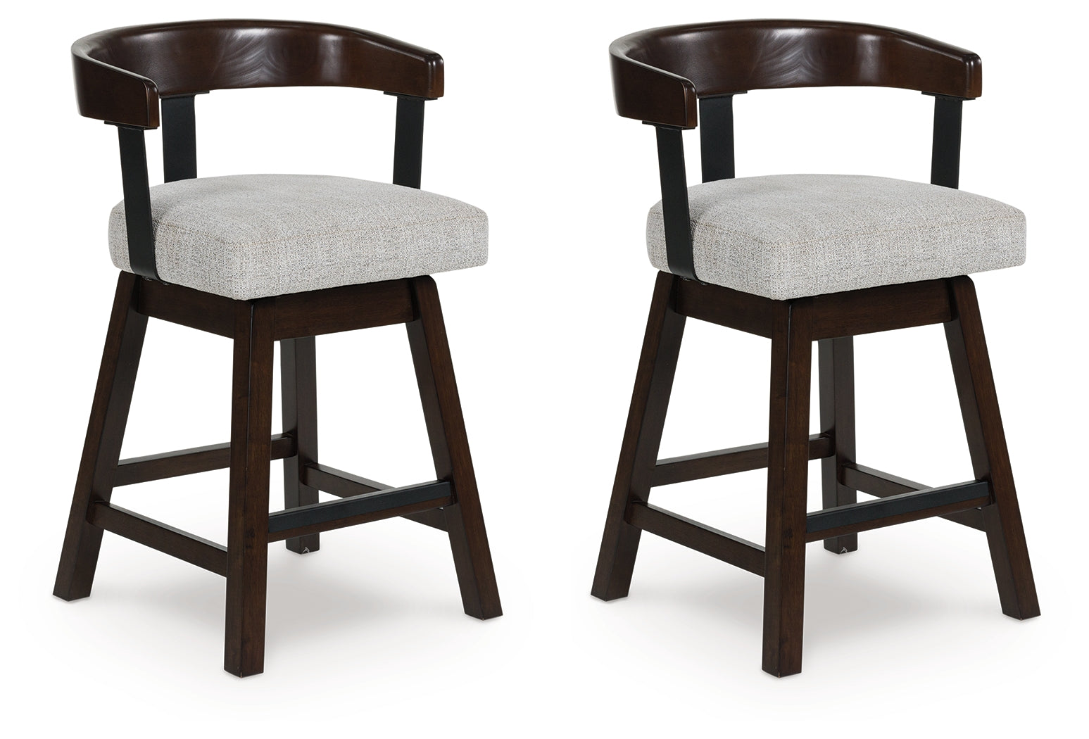 Lullora Furniture - Ashley Furniture - Haddigan Dining Room - Counter Height Barstool (Set of 2) / Dark Brown - D596-224X2