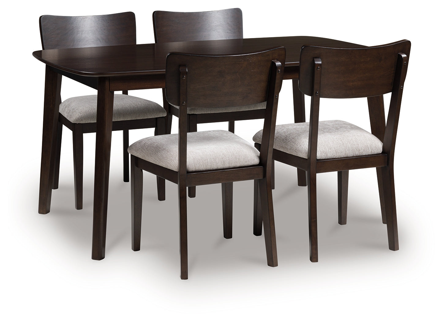 Lullora Furniture - Ashley Furniture - Mallenette Dining Table and 4 Chairs (Set of 5) - Dining Room Table Set (5/CN) / Merlot - PCD607-225