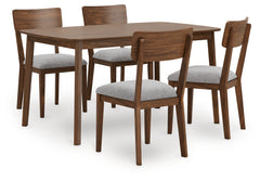 Lullora Furniture - Ashley Furniture - Tameride Dining Table and 4 Chairs (Set of 5) - Dining Room Table Set (5/CN) / Brown - PCD609-225