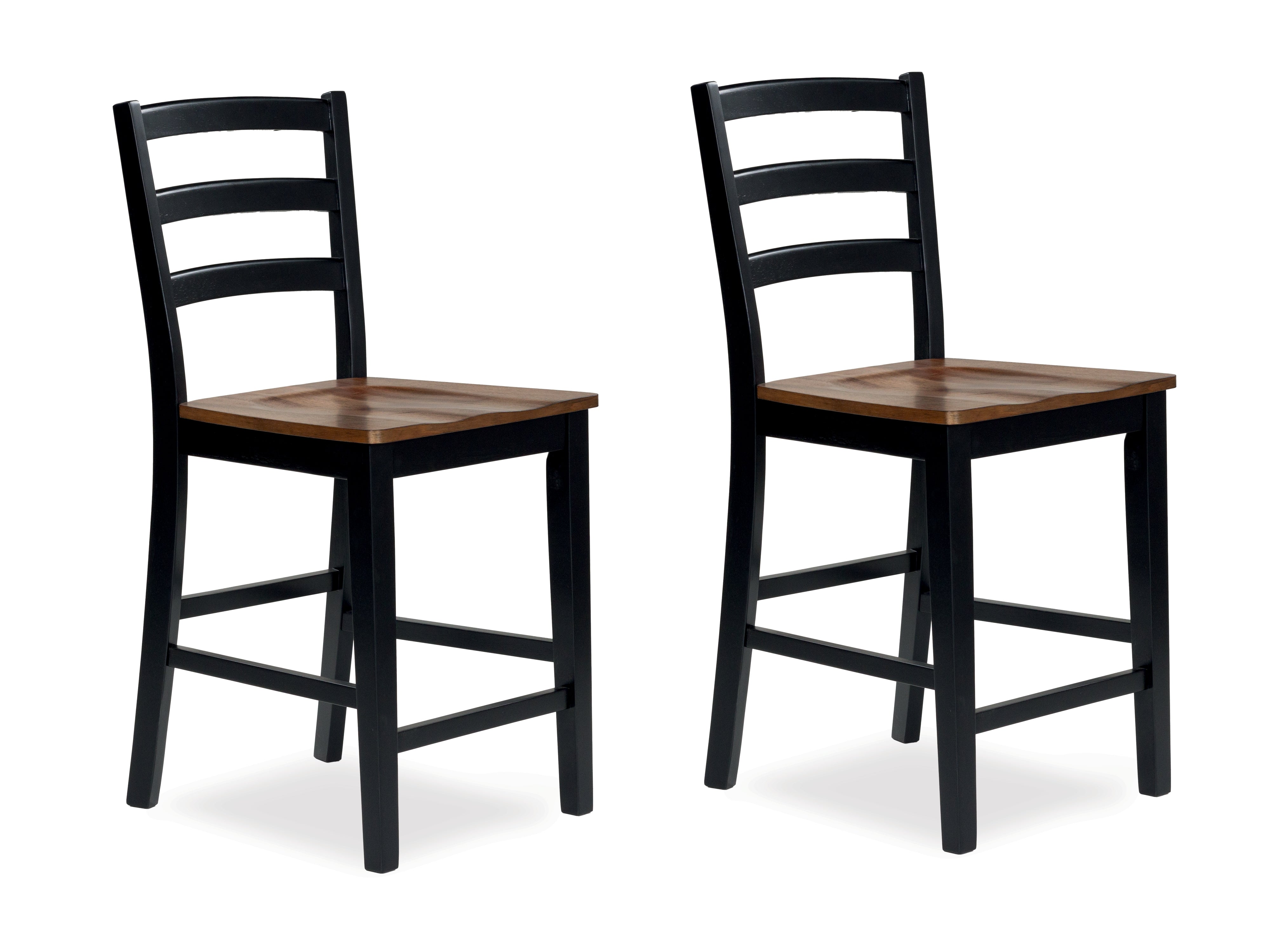 Lullora Furniture - Ashley Furniture - Wildenauer Dining Room - Counter Height Barstool (Set of 2) / Brown/Black - D634-124X2