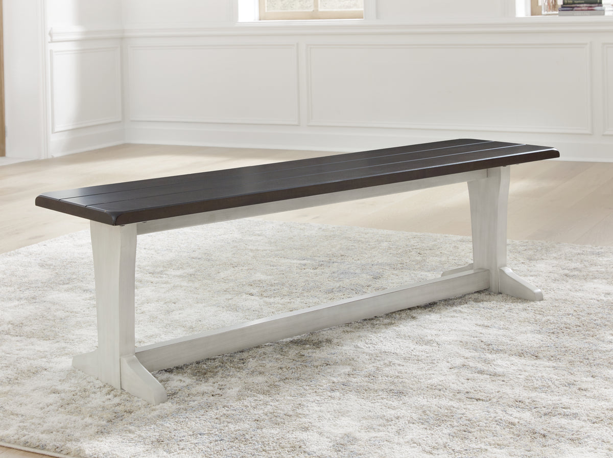 Lullora Furniture - Ashley Furniture - Darborn Dining Room - Dining Table / Gray/Brown / 40"W x 78"D x 30"H - D796D3