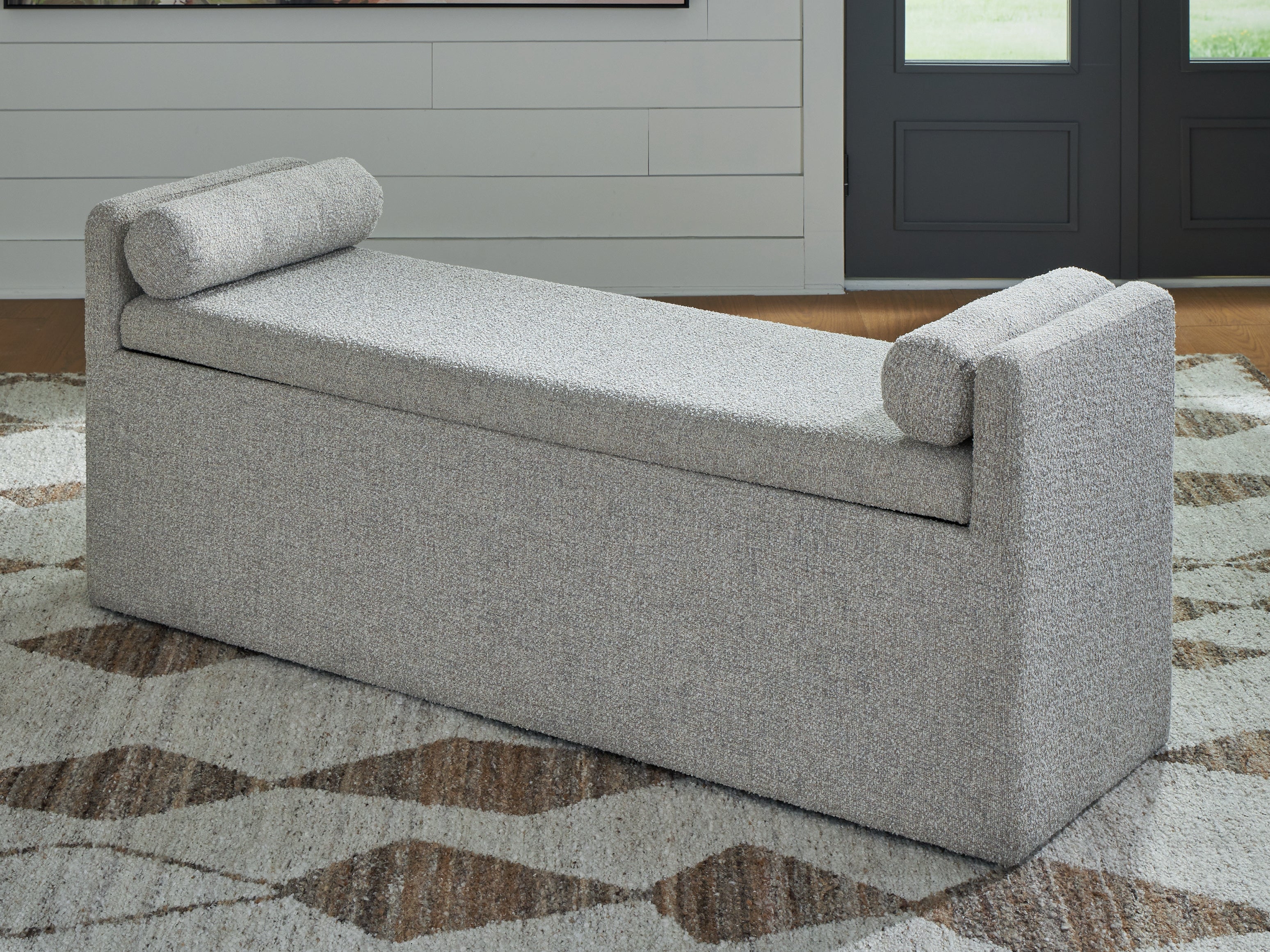 Lullora Furniture - Ashley Furniture - Galliden Dining Room - Large UPH Dining Room Bench / Beige - D841-00