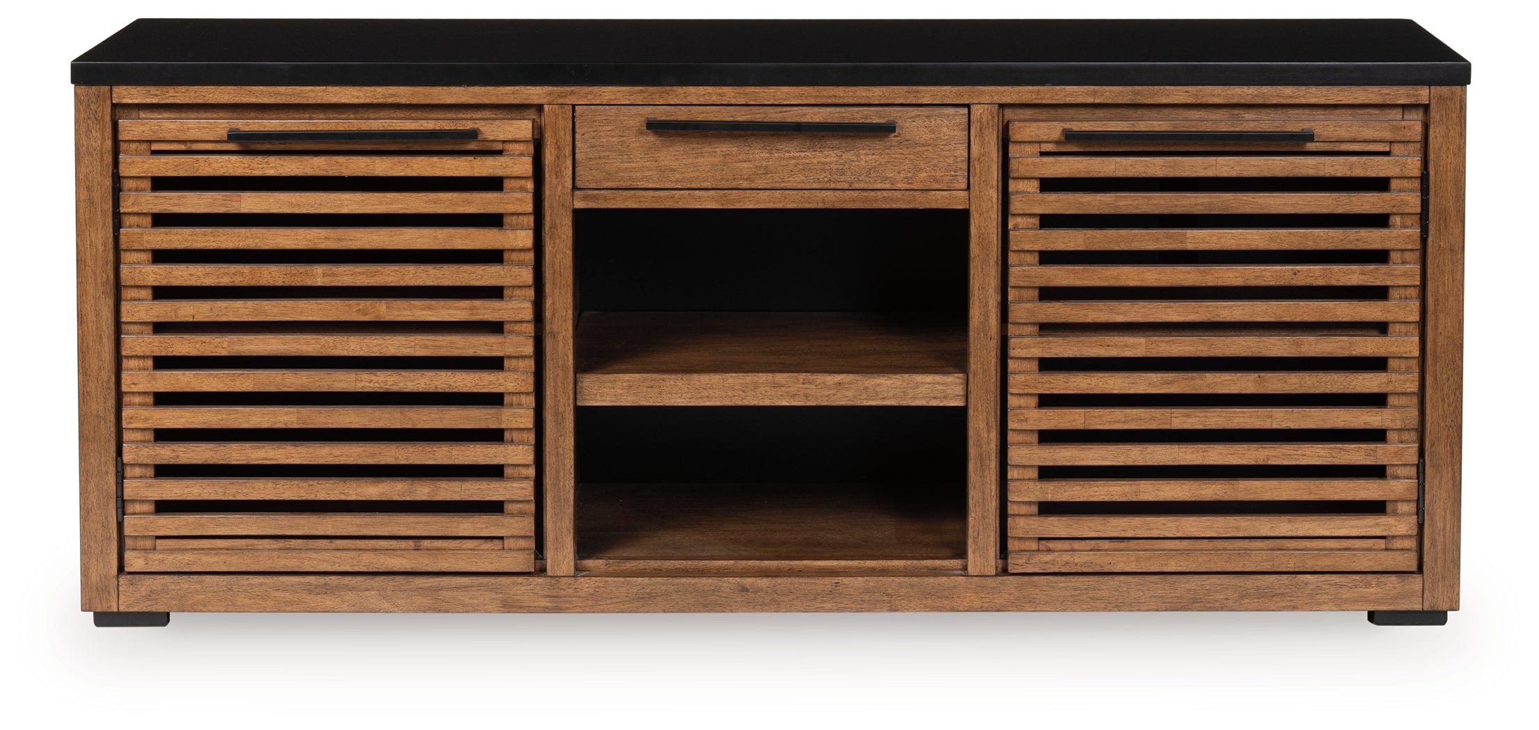 Lullora Furniture - Ashley Furniture - Kallari Bookcase - Credenza / Warm Brown/Black - H737-60