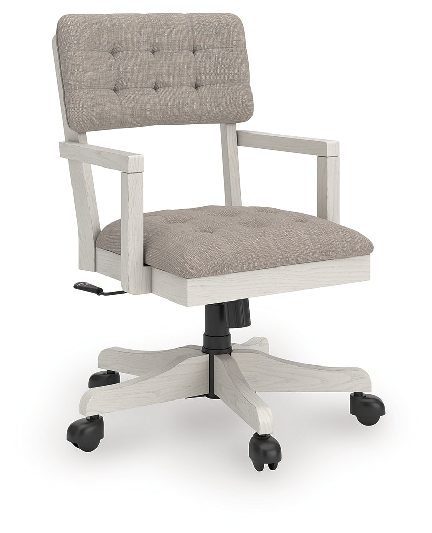 Lullora Furniture - Ashley Furniture - Robbinsdale Home Office Desk Chair - Home Office Desk Chair (1/CN) / Antique White - H742-01A