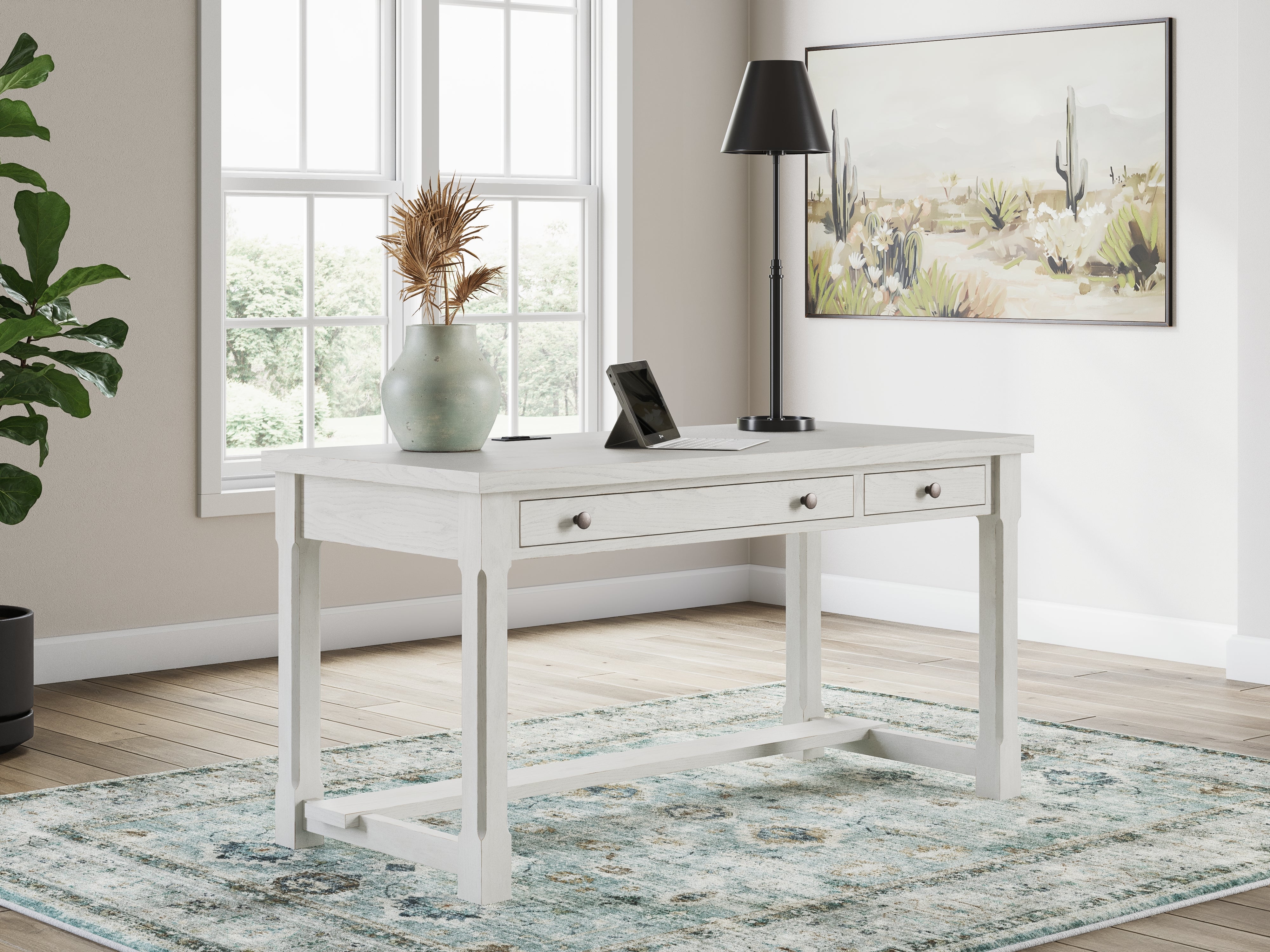 Lullora Furniture - Ashley Furniture - Robbinsdale Office Desk - Home Office Desk / Antique White - H742-34