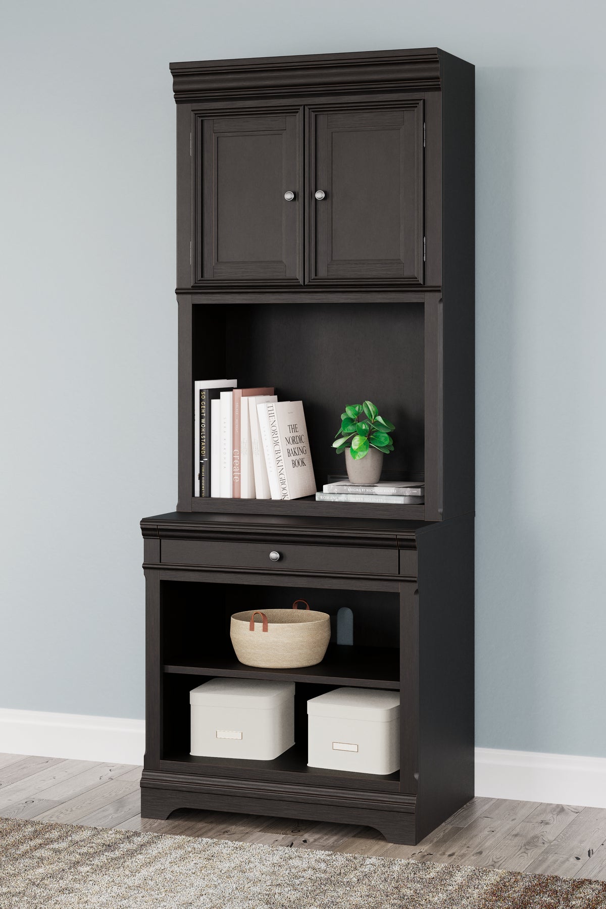 Lullora Furniture - Ashley Furniture - Beckincreek Bookcase - Bookcase / Black - H778H7