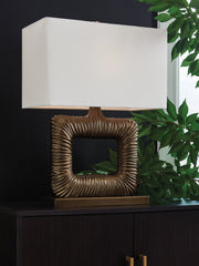 Lullora Furniture - Ashley Furniture - Garronby Lighting - Metal Table Lamp (1/CN) / Antique Brass Finish - L207604