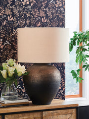 Lullora Furniture - Ashley Furniture - Newgerhard Lighting - Metal Table Lamp (1/CN) / Brown/Black - L207644
