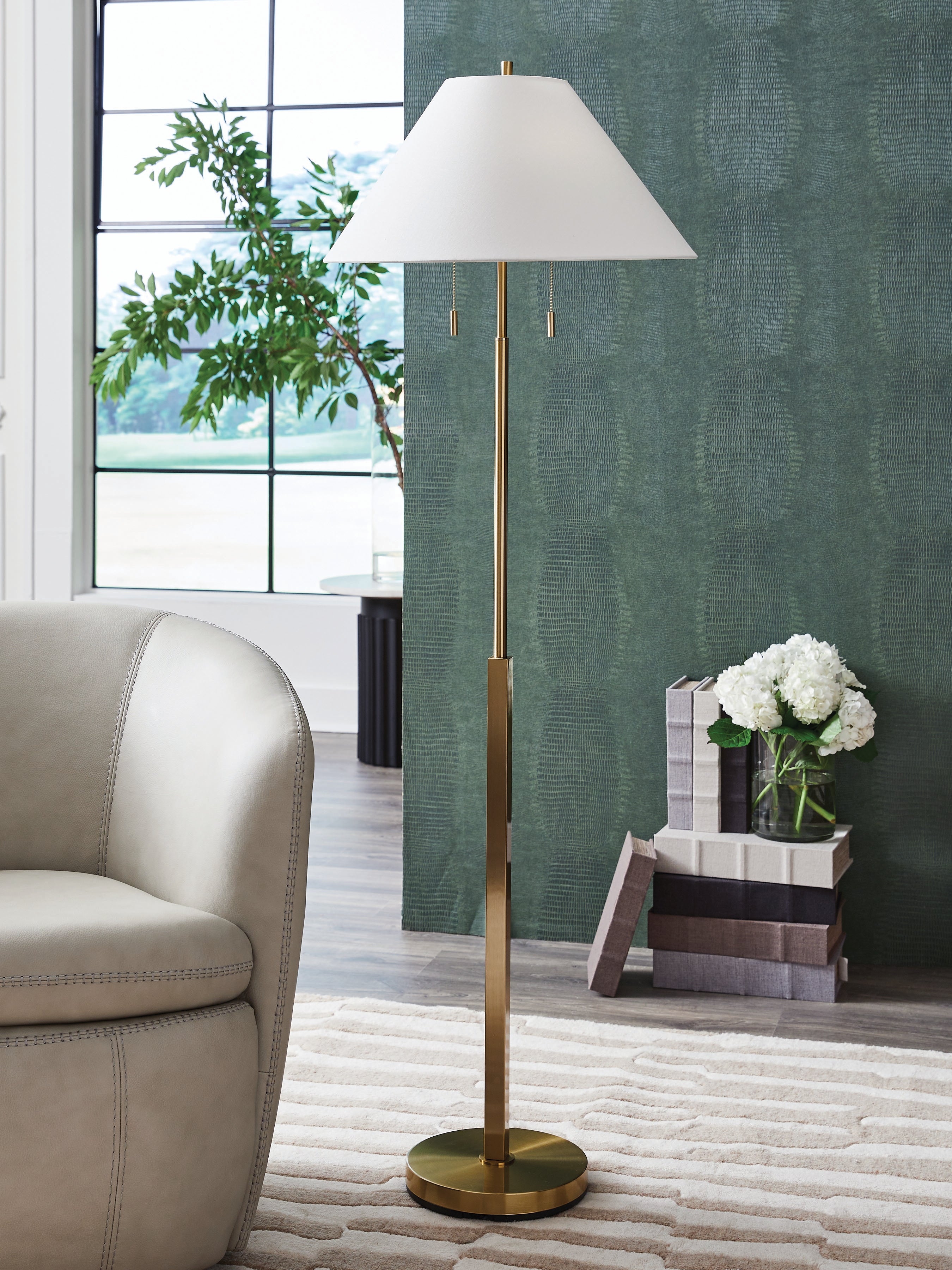 Lullora Furniture - Ashley Furniture - Haigwood Lighting - Metal Table Lamp (1/CN) / Gold Finish - L208474