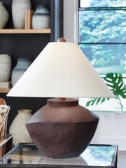 Lullora Furniture - Ashley Furniture - Honsworth Lighting - Poly Table Lamp (1/CN) / Antique Brown - L235994