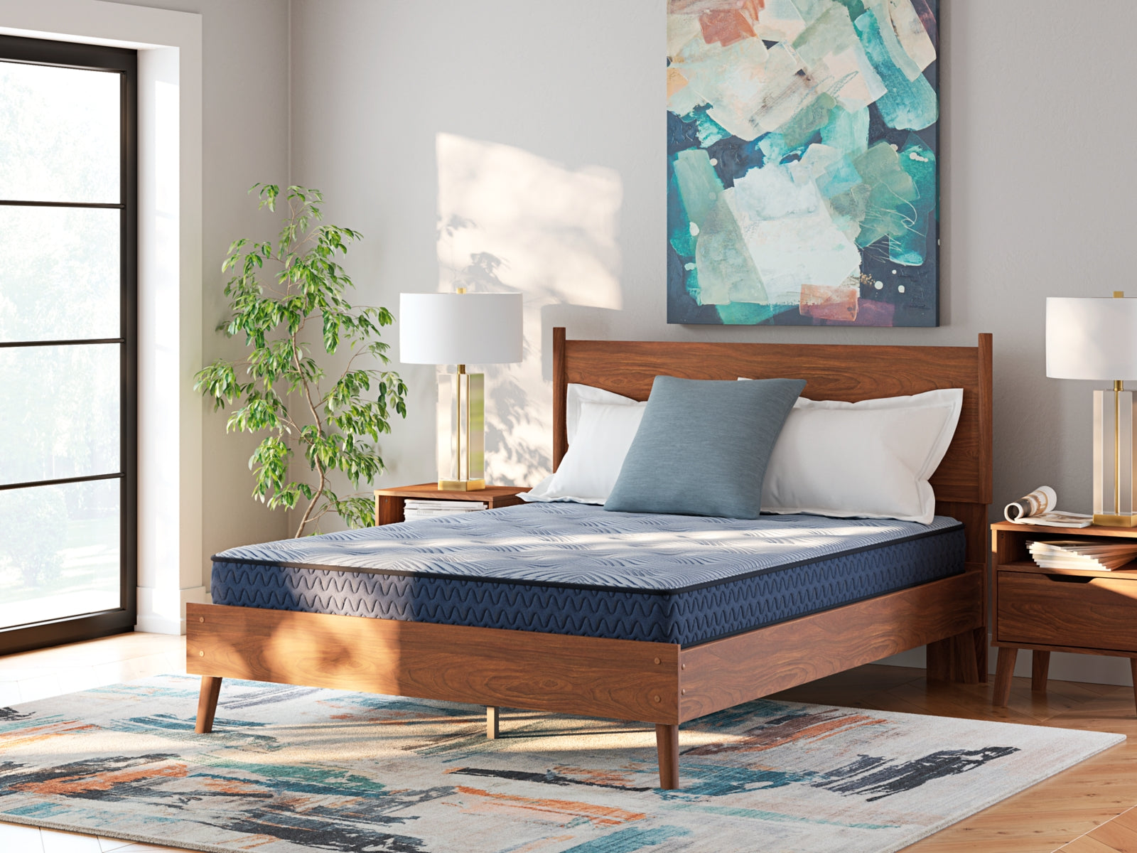 Lullora Furniture - Ashley Furniture - Peak 2.0 Bonnell Mattresses - King / Light Blue - M20141