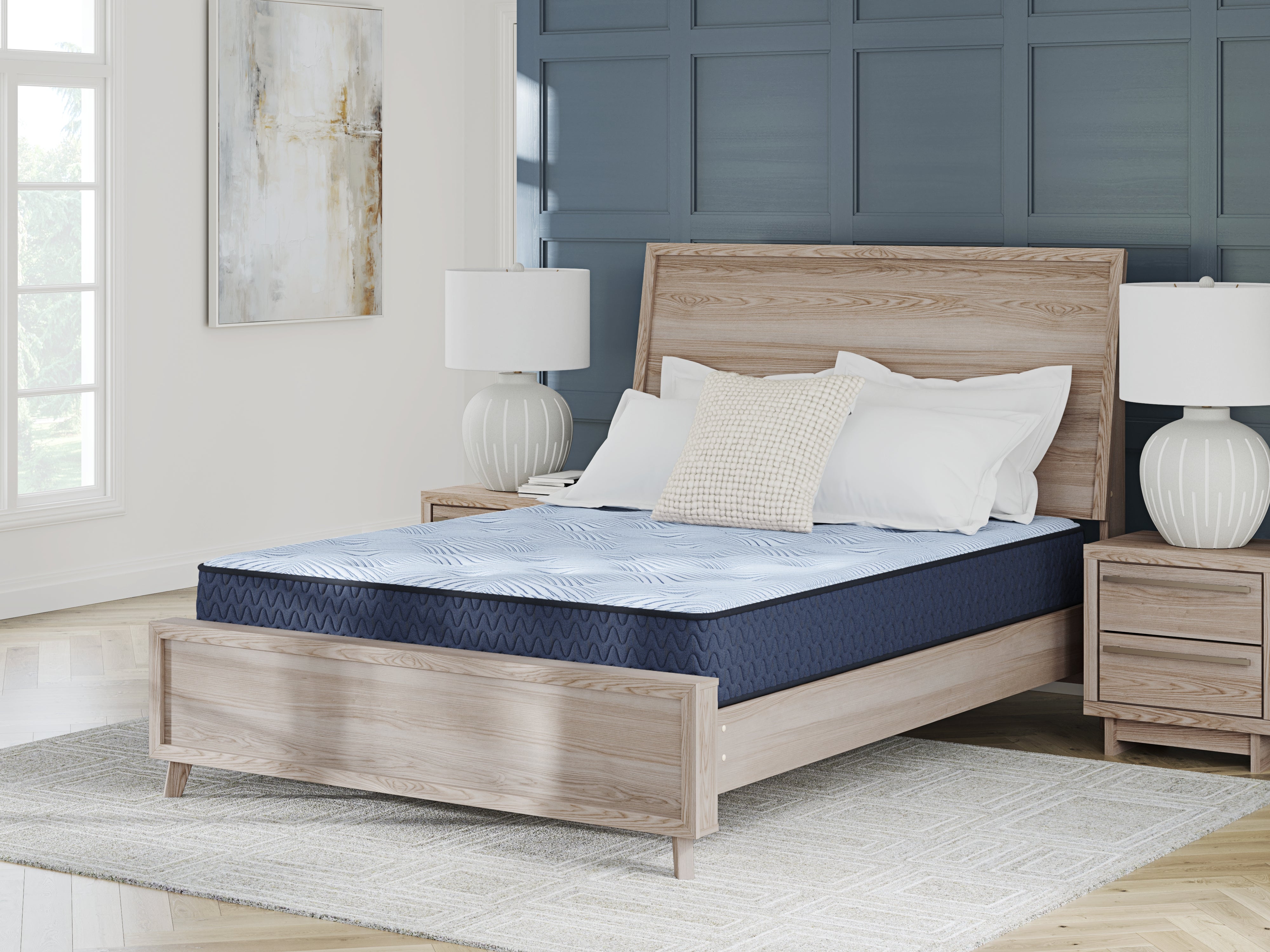 Lullora Furniture - Ashley Furniture - Peak 2.0 10 Hybrid Mattresses - Twin / Light Blue - M20211