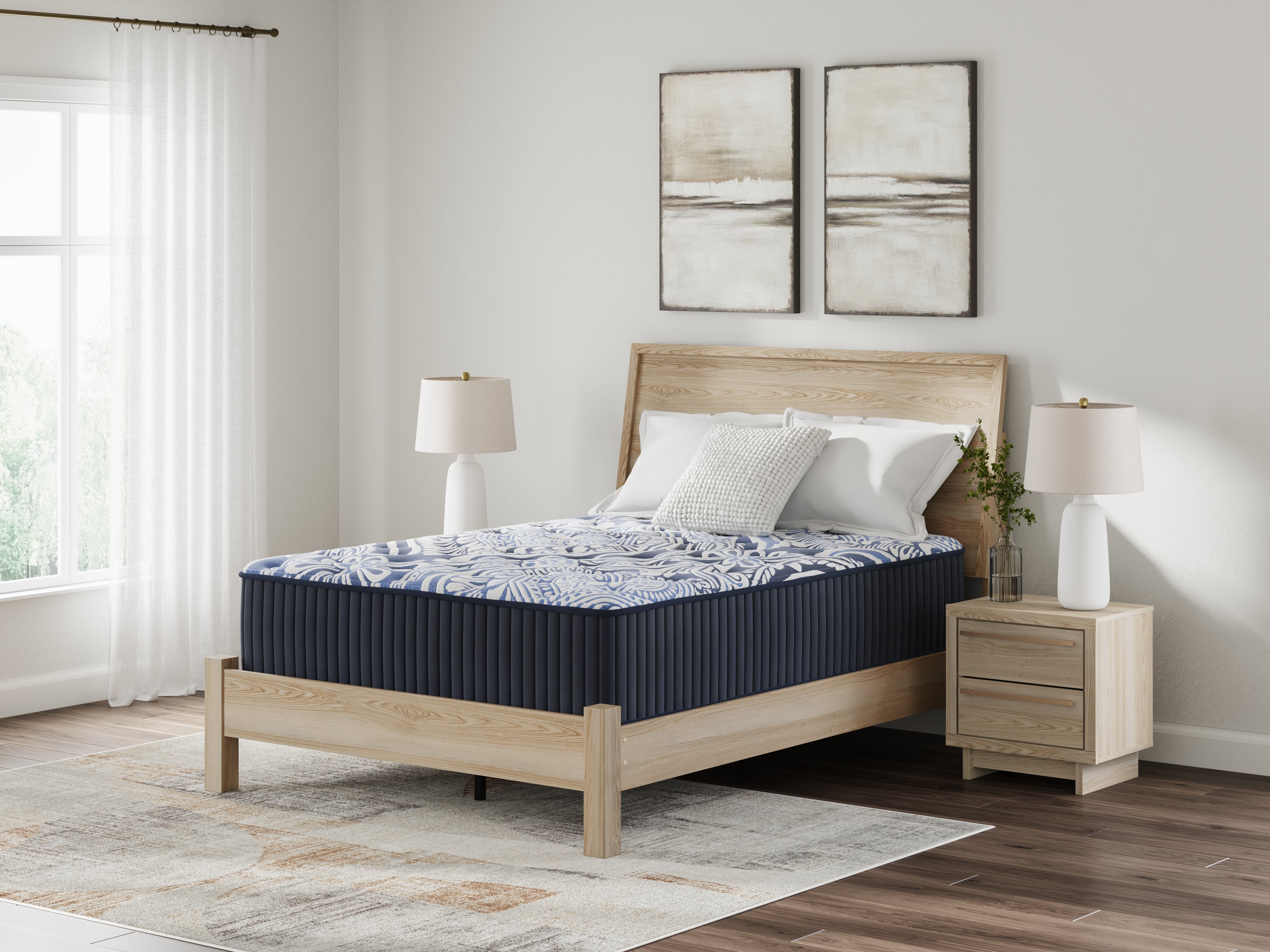 Lullora Furniture - Ashley Furniture - Firm Luxe 2.0 Mattresses - Queen / Blue - M49631